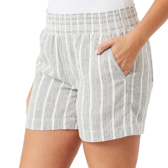 Black NWT Ladies'‎ Linen Blend Short Briggs - Picture 2 of 6